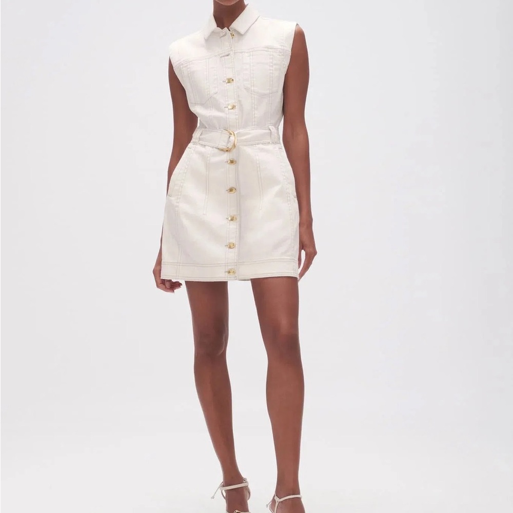 AJE: Elegant White Sleeveless Dress